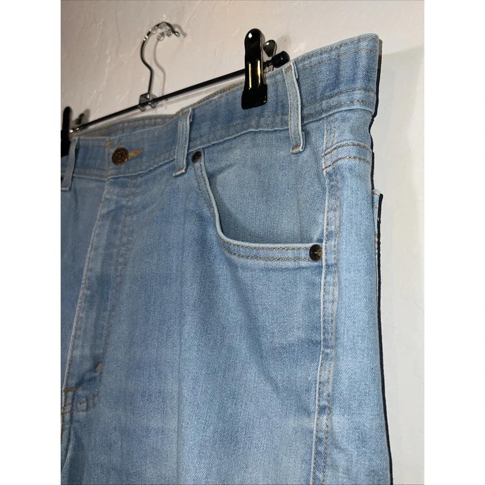 Vintage 80s Mens LEVIS Light Blue Jeans 38x30 Brown Tab Original Riveted ✅ (273)